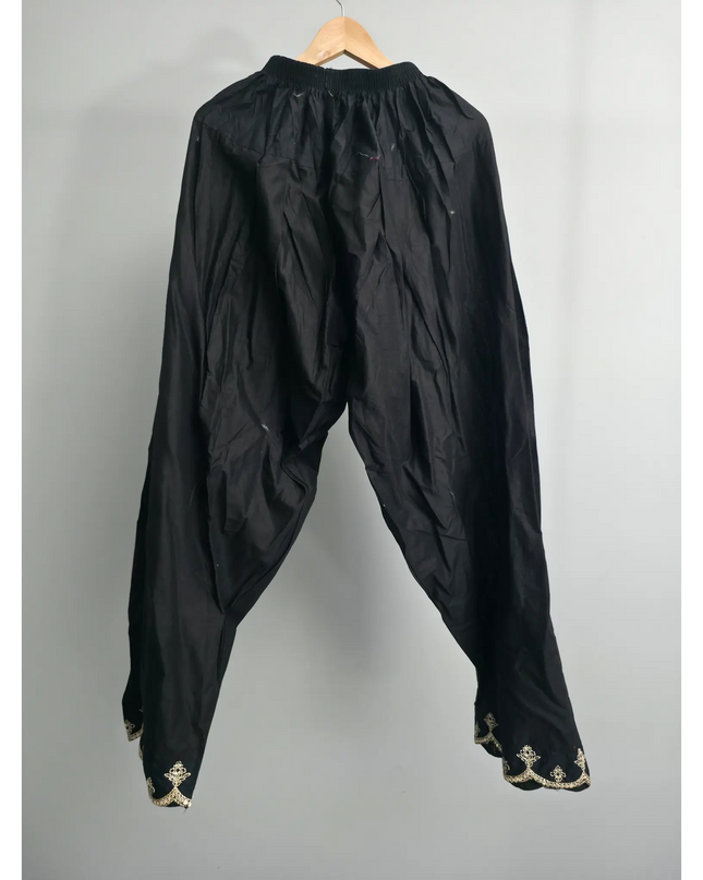 Elegant 3-piece black kurta set for women, ready-to-wear summer outfit