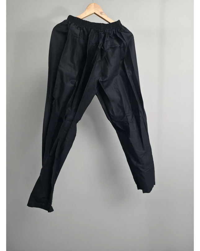 Black Cotton 3-Piece Embroidered Suit with Printed Dupatta