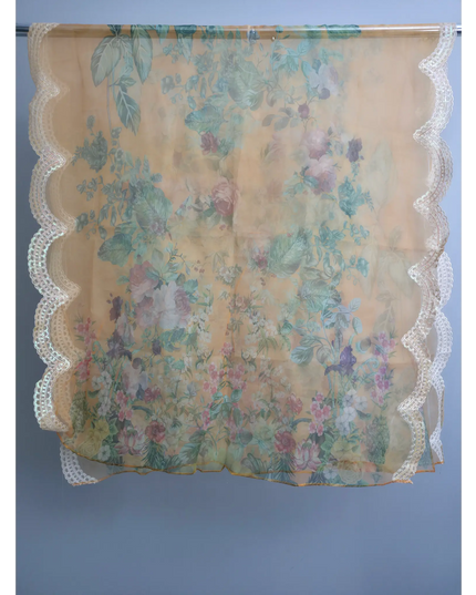 Yellow Slub Cotton Heavy Embroidery Suit | Pearl Sitari Cutwork Dupatta