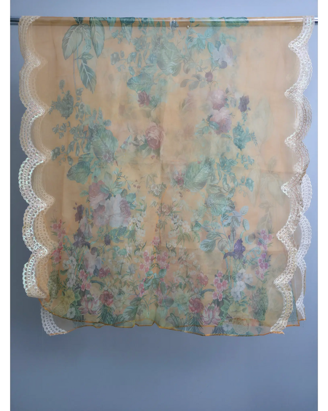 Yellow Slub Cotton Heavy Embroidery Suit | Pearl Sitari Cutwork Dupatta