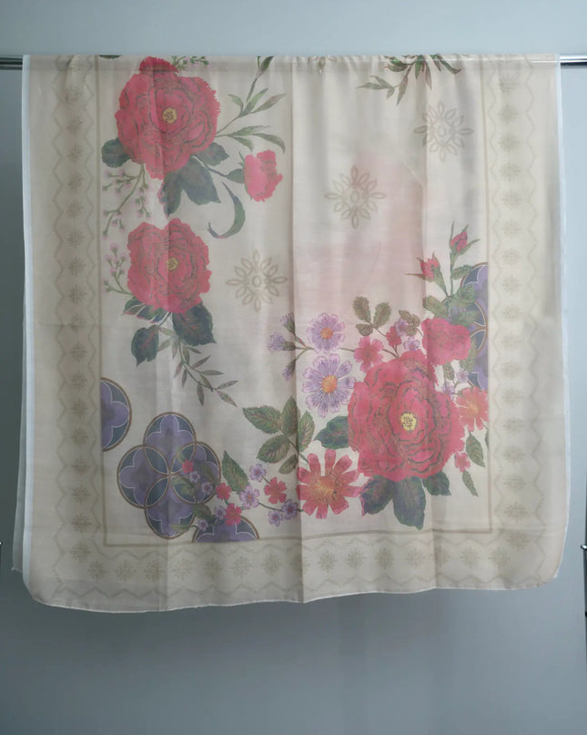 Diamond fabric printed dupatta with skin lawn suit