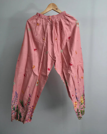 Digital printed lawn suit pink color