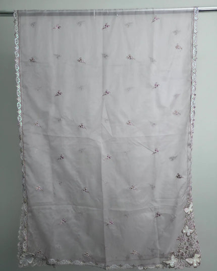 Embroidered organza dupatta Pakistani suit